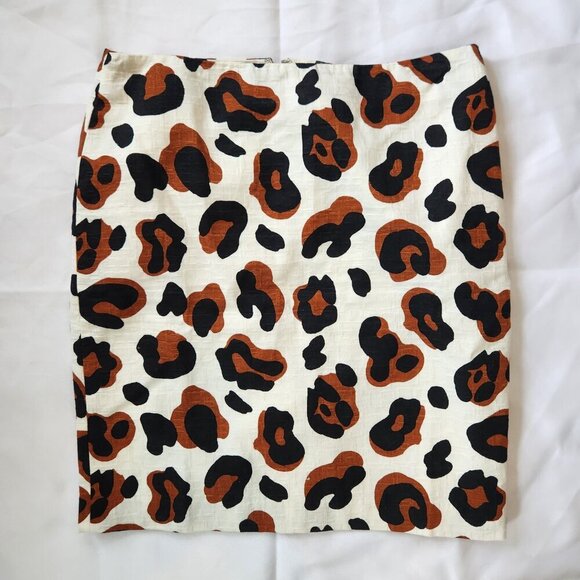 Talbots Cotton Pencil Skirt. Leopard Print. Like New. Size 12P - Picture 6 of 13